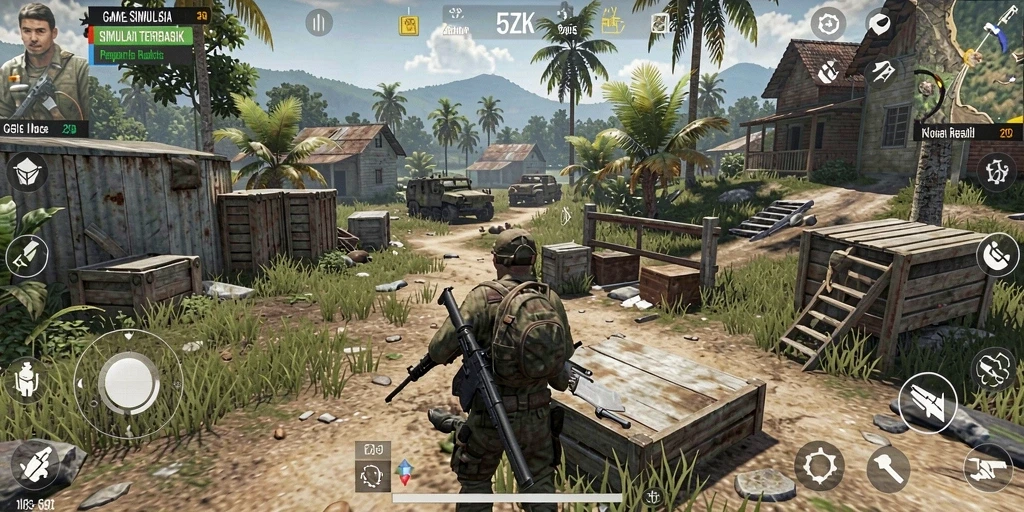 Tampilan gameplay <strong>5ZK</strong> yang menarik dan realistis.