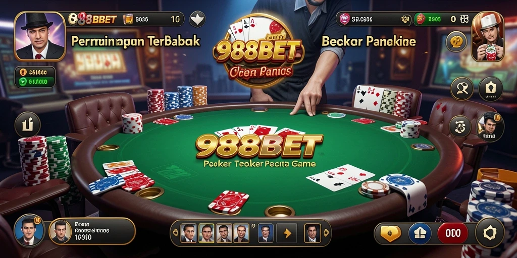 Screenshot gameplay Poker di 988BET yang seru dan mengasyikkan.