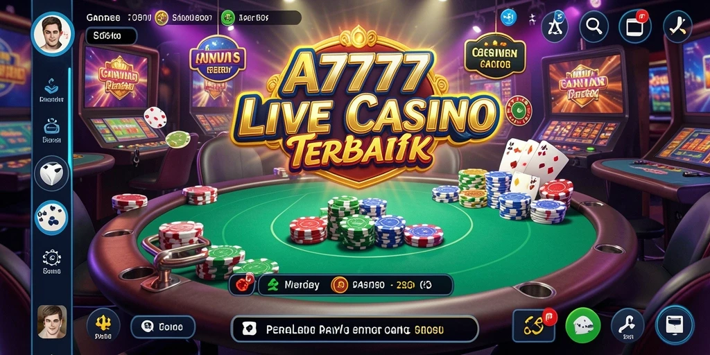 Tampilan menarik dari gameplay Live Casino di A7777.