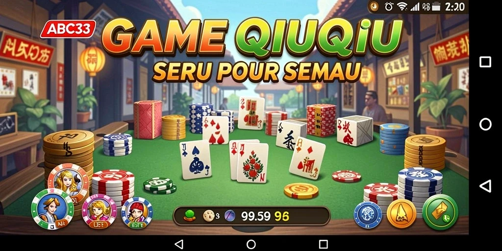 Tampilan gameplay QiuQiu di ABC33 yang seru dan dinamis.