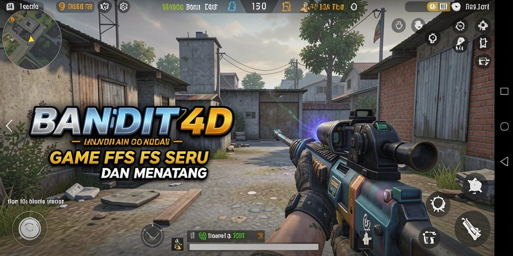Tangkapan layar gameplay intens dari BANDIT4D dengan aksi tembak-menembak yang seru.
