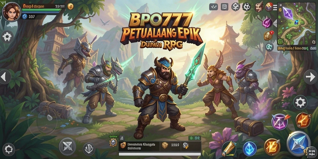 Tampilan gameplay BPO777 yang epik dan menantang.