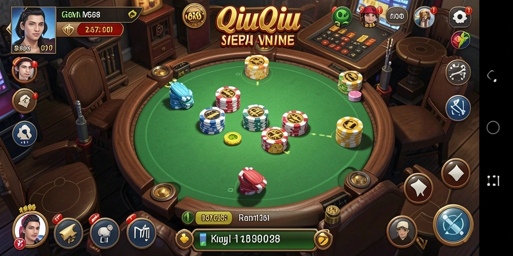 Screenshot gameplay seru G668 QiuQiu dengan pemain berkompetisi.
