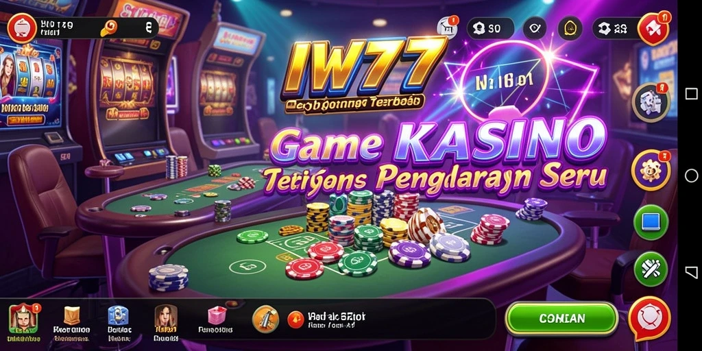 Screenshot IW777 menampilkan gameplay Kasino yang mendebarkan.