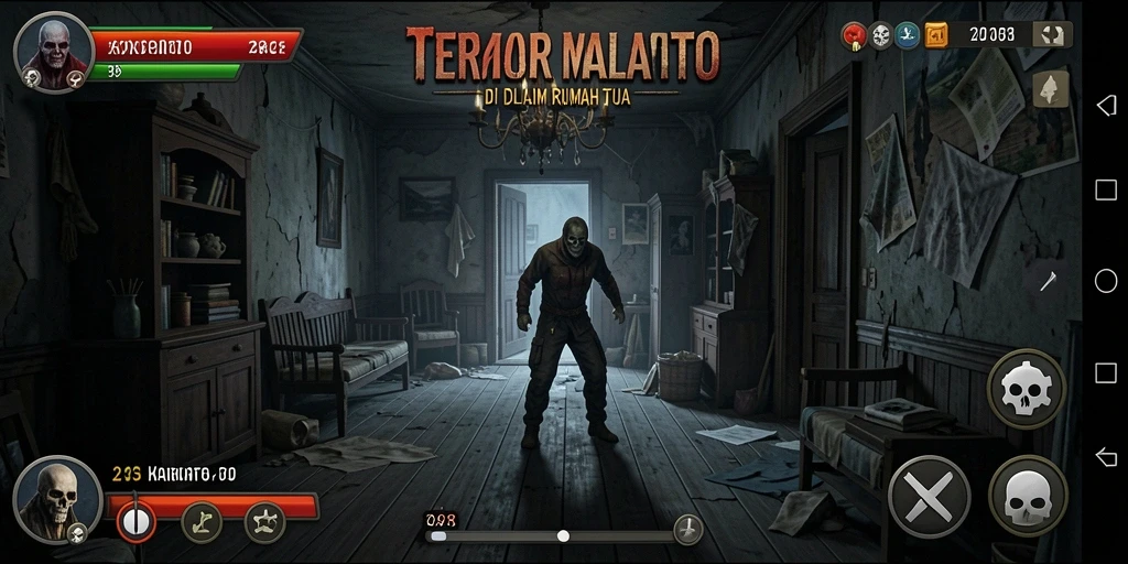 Tangkapan layar menunjukkan suasana mencekam dalam game KAMARTOTO yang menegangkan.