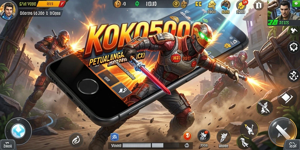 Tampilan gameplay KOKO5000 yang seru dan penuh aksi.