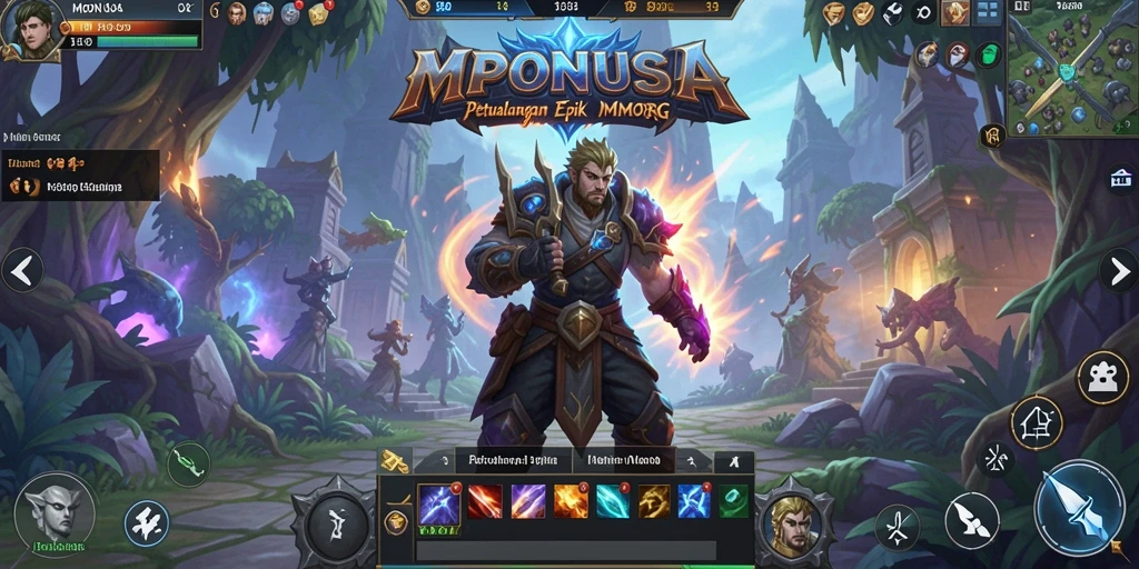 Cuplikan gameplay MPONUSA menampilkan aksi pertarungan yang mendebarkan dalam dunia MMORPG.