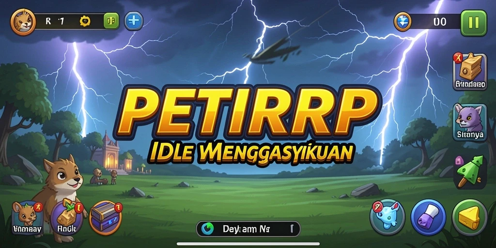 Tangkapan layar utama PETIRRP menampilkan gameplay Idle yang mengasyikkan.