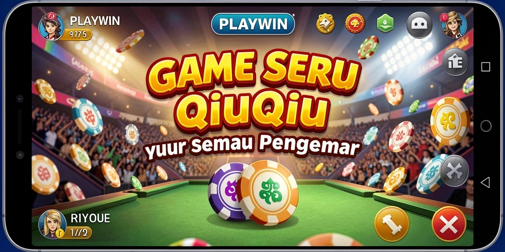 Tampilan gameplay seru QiuQiu di PLAYWIN.