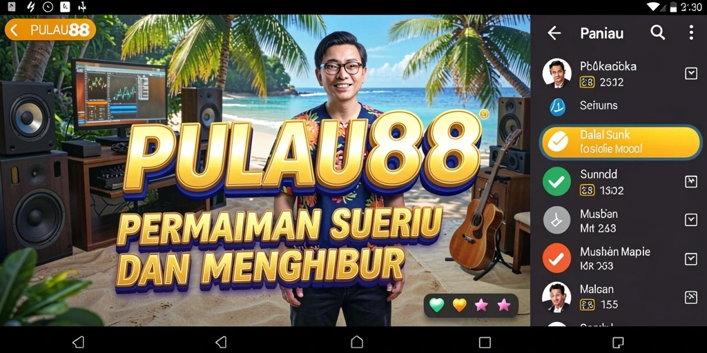 Screenshot PULAU88 menampilkan pemain bersaing dalam permainan musik yang seru.