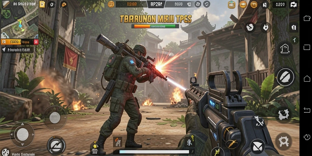 Gameplay seru dengan aksi tembak-menembak yang intens di RP62RP.