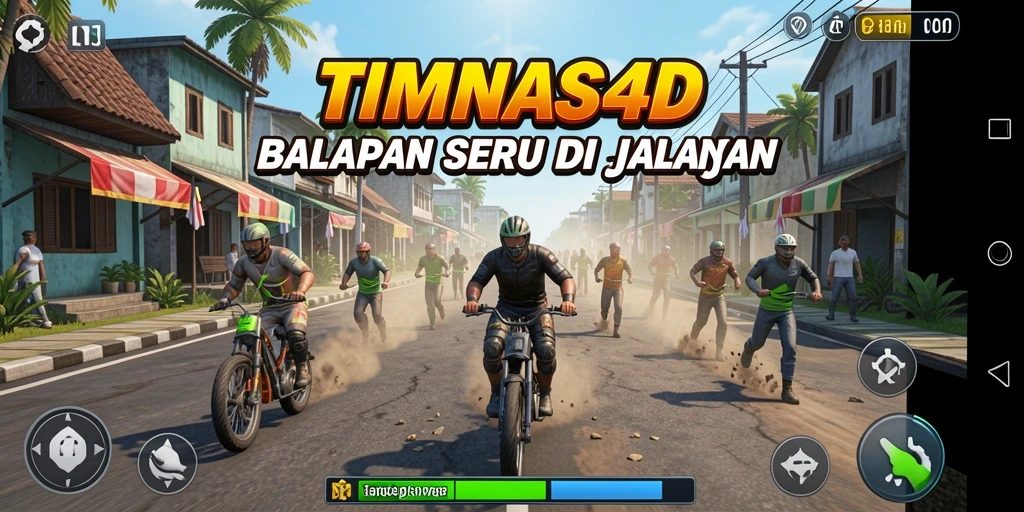 Gambaran gameplay balapan seru di TIMNAS4D.