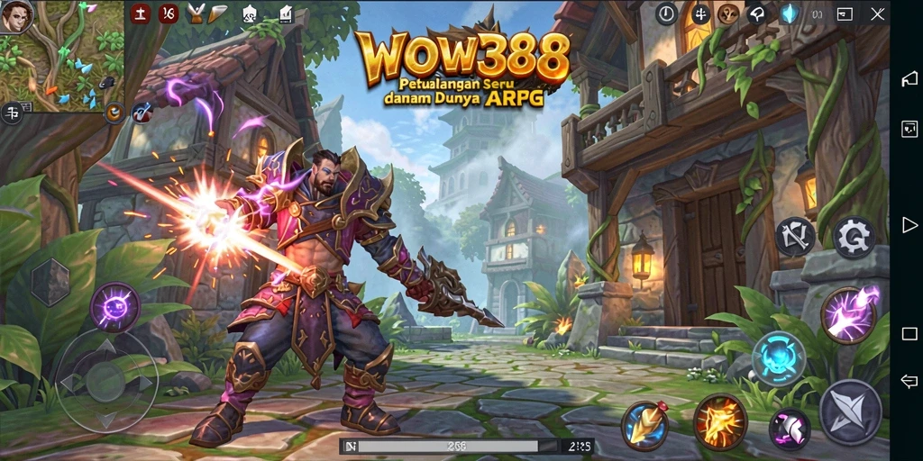 Tampilan gameplay WOW388 yang seru dalam dunia ARPG.